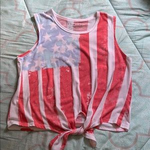 American Flag Tie-up Tank Top